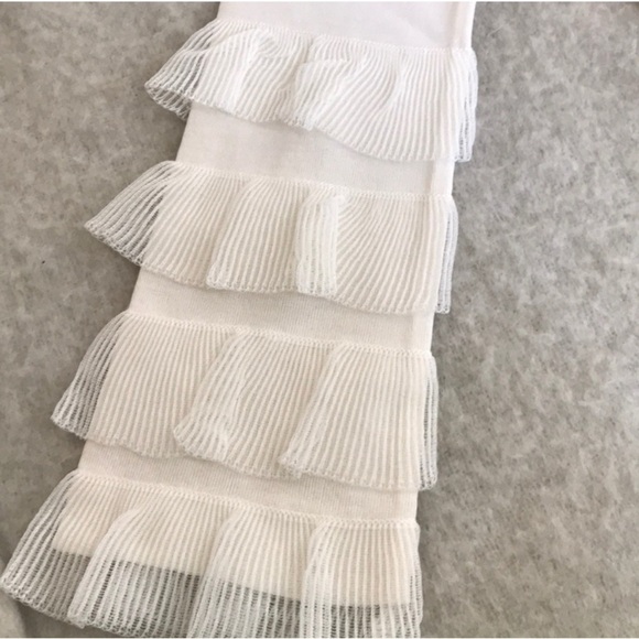 Derek Lam 10 Crosby ruffled sleeves cream sweater size medium - Picture 4 of 6